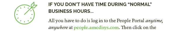 Log in to the People Portal anytime